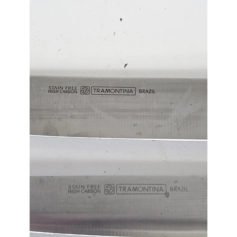 Tramontina Brazil High Carbon Stain Free‎ Steel Knife Set 4 Piece Black Handle